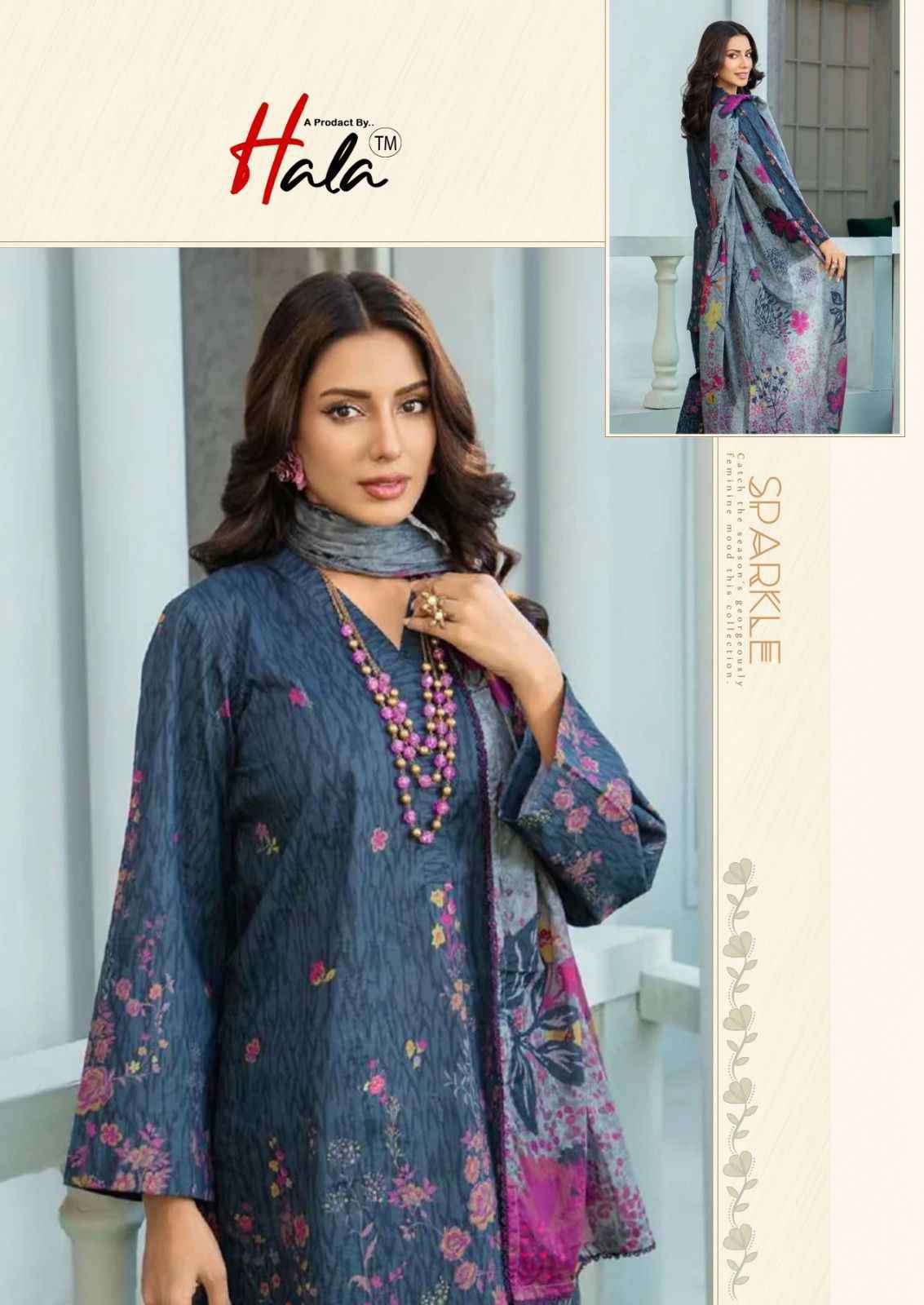 Hala Ramsha Vol-8 Cotton Dress Material (6 pcs Catalogue)