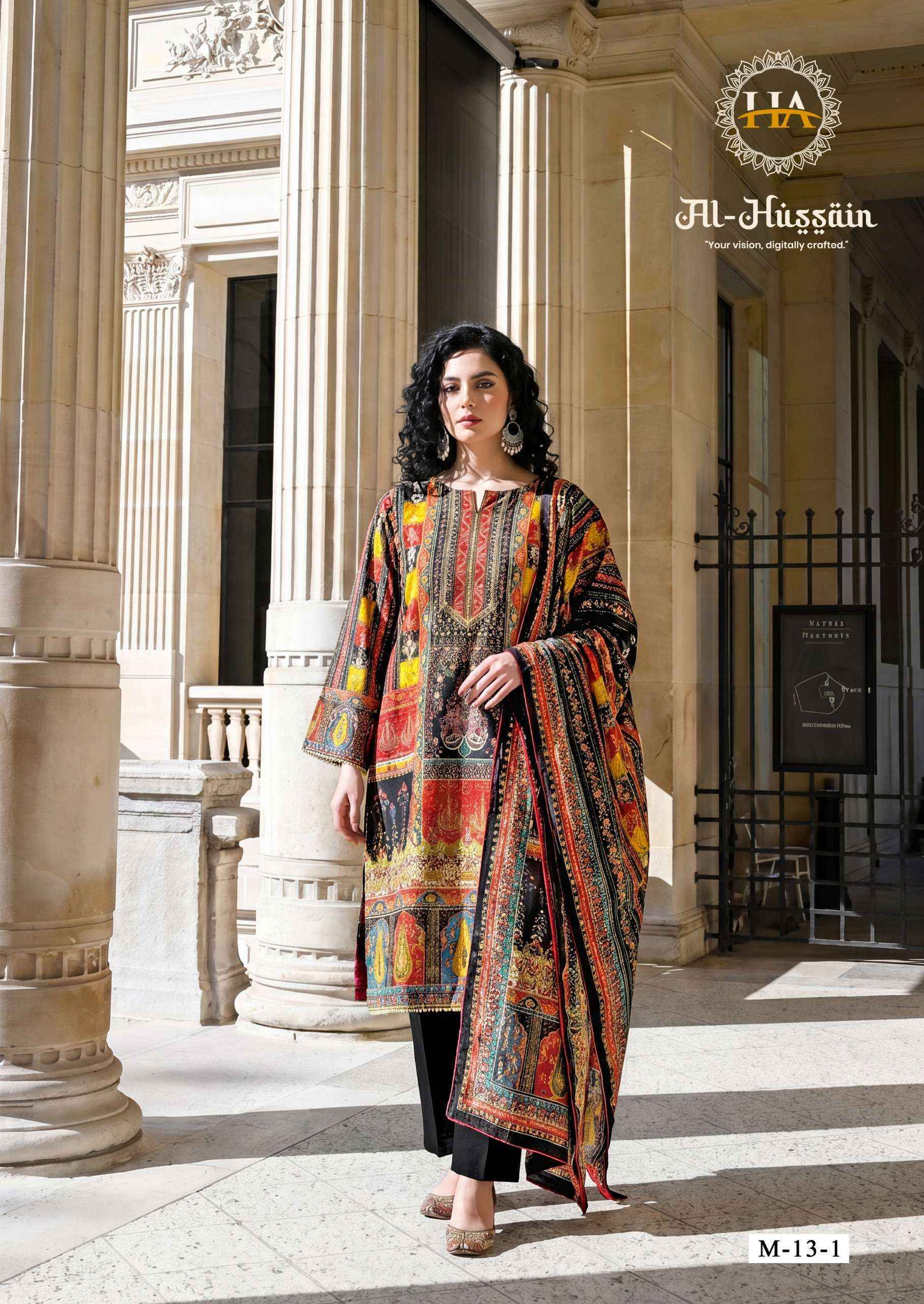 Harshit Fashion Al Hussain Jam Cotton Dress Material (6 pcs Catalogue)