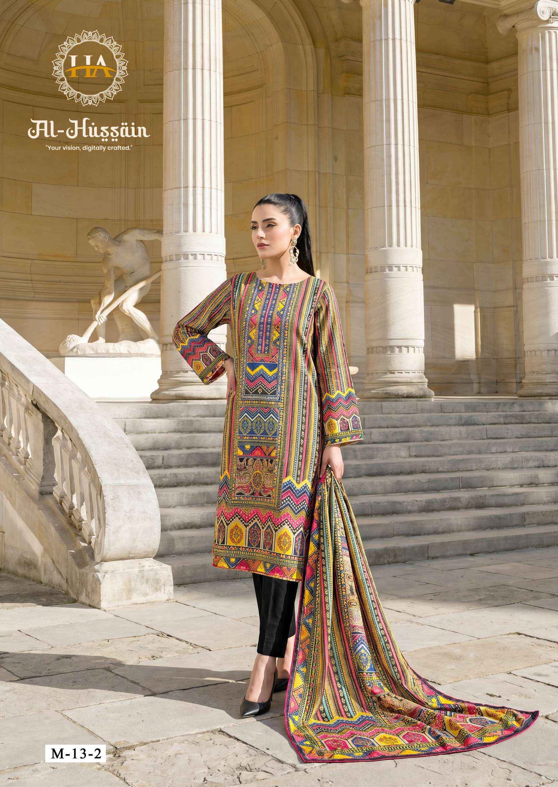 Harshit Fashion Al Hussain Jam Cotton Dress Material (6 pcs Catalogue)