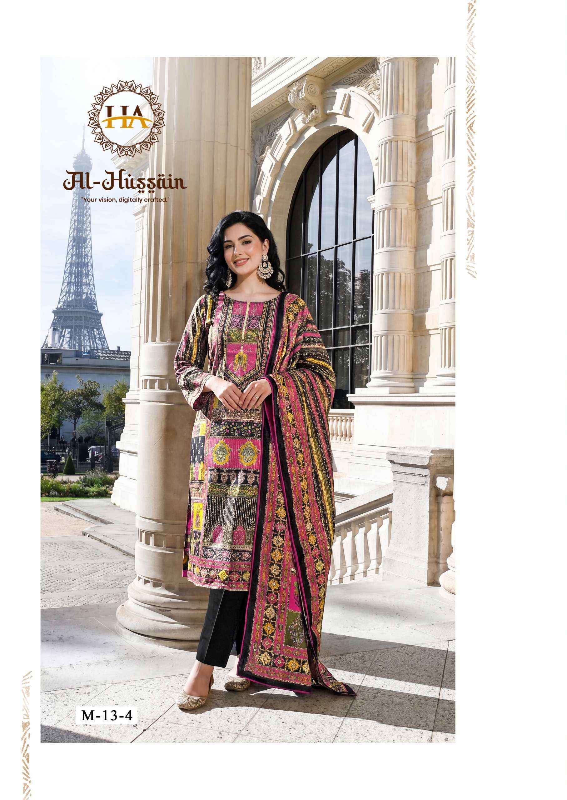 Harshit Fashion Al Hussain Jam Cotton Dress Material (6 pcs Catalogue)