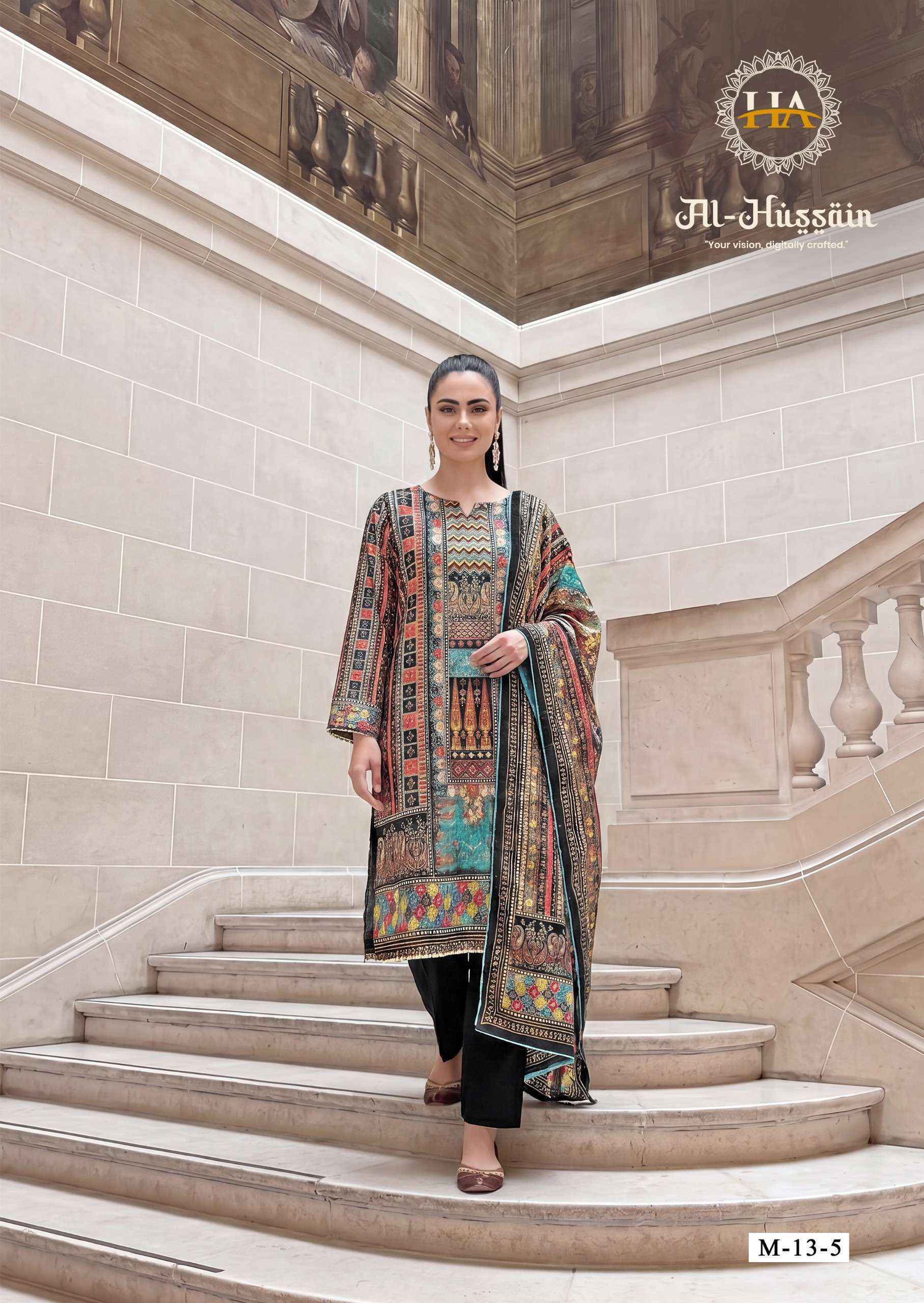 Harshit Fashion Al Hussain Jam Cotton Dress Material (6 pcs Catalogue)