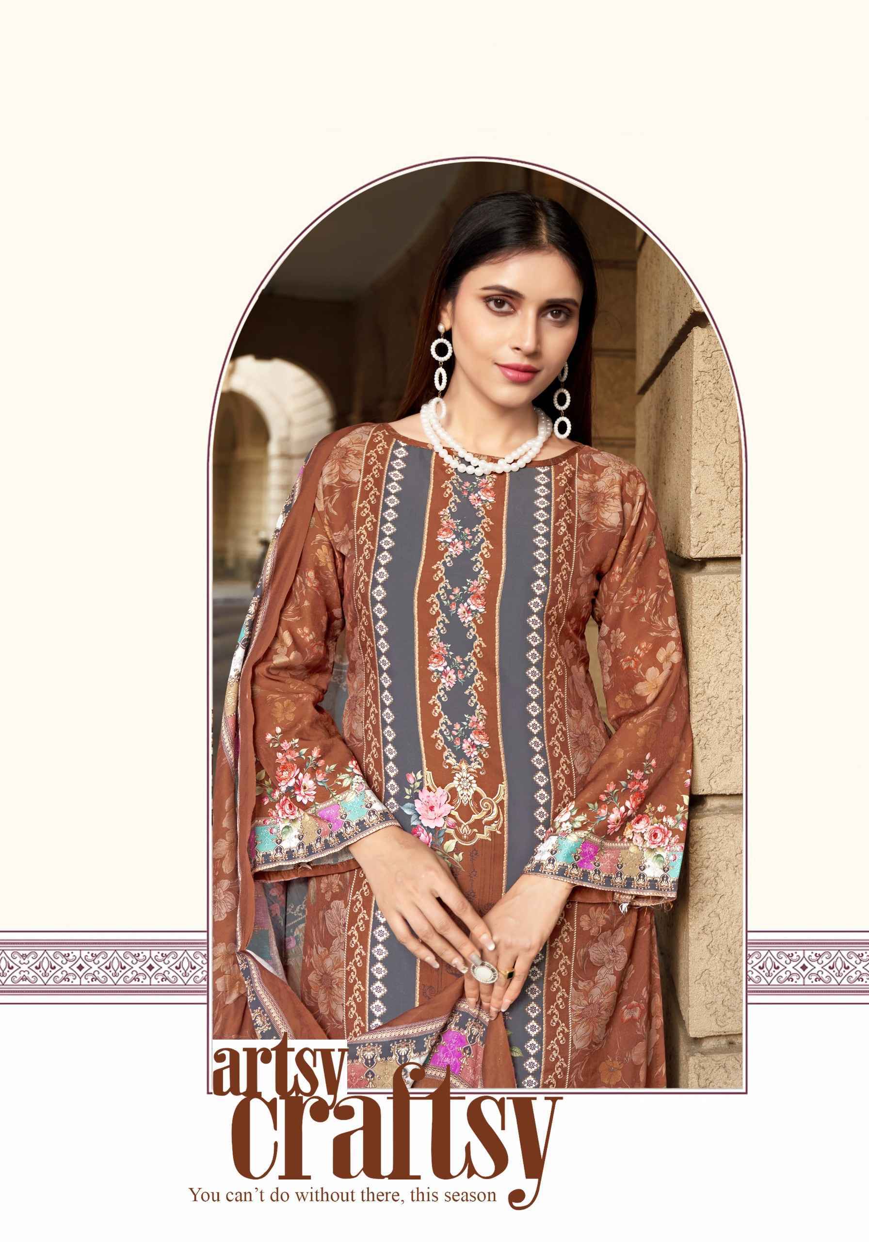 Harshit Fashion Aleesa Maslin Dress Material (6 pcs Catalogue)