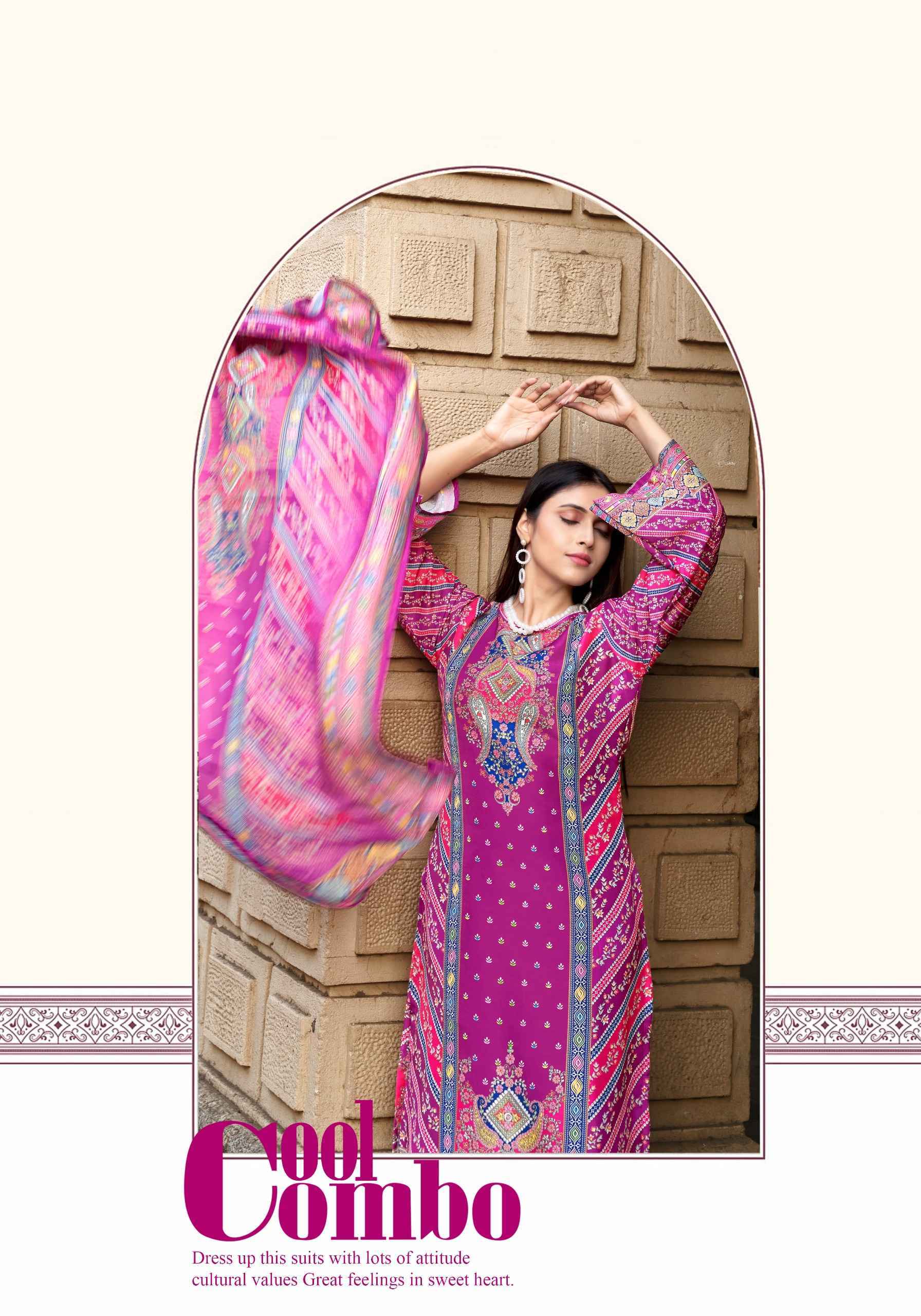 Harshit Fashion Aleesa Maslin Dress Material (6 pcs Catalogue)