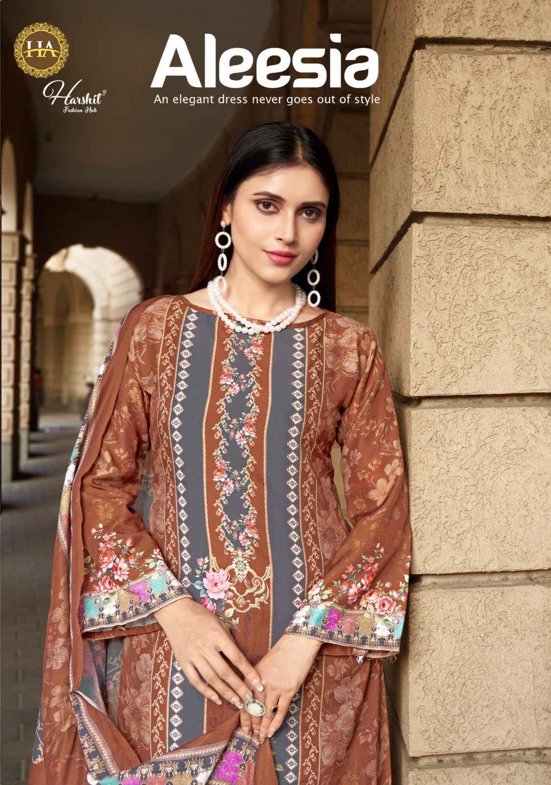 Harshit Fashion Aleesa Maslin Dress Material (6 pcs Catalogue)