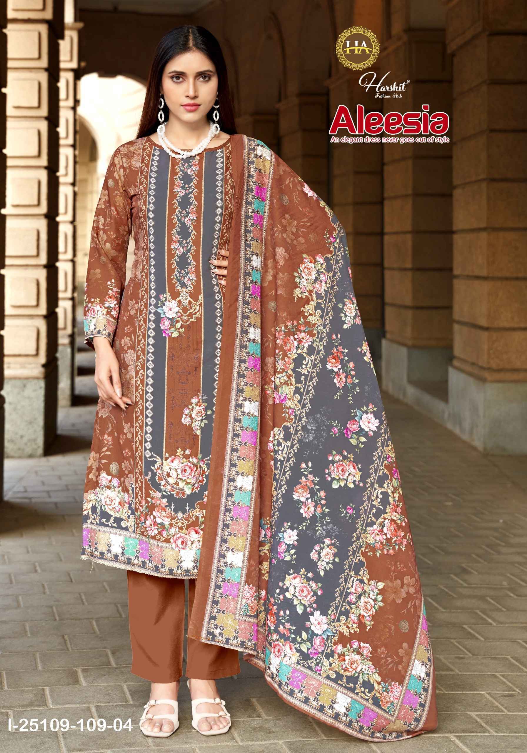 Harshit Fashion Aleesa Maslin Dress Material (6 pcs Catalogue)