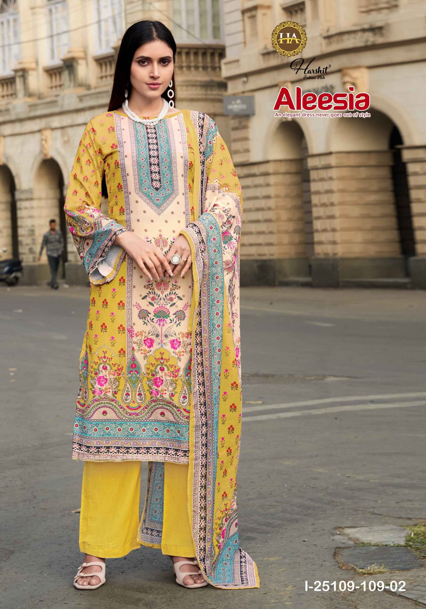 Harshit Fashion Aleesa Maslin Dress Material (6 pcs Catalogue)
