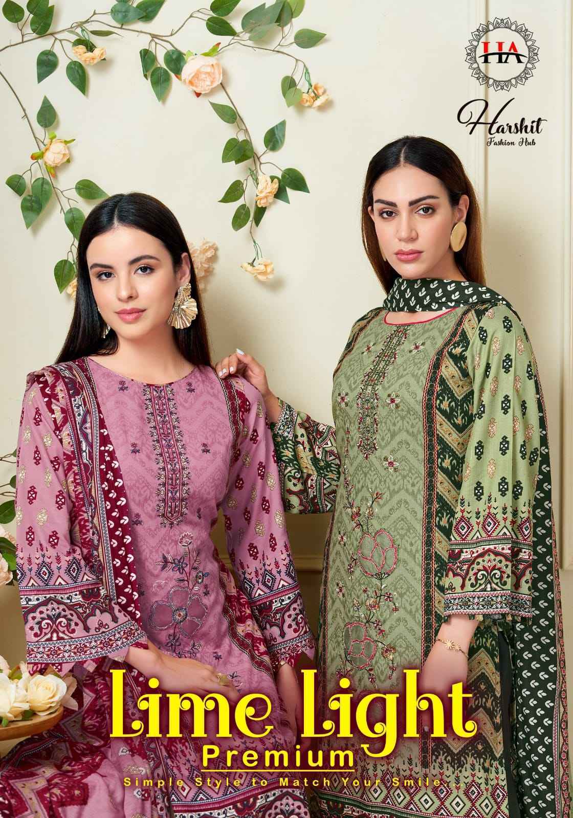 Harshit Fashion Lime Light Premium Viscose Reyon Dress Material (6 pcs Catalogue)
