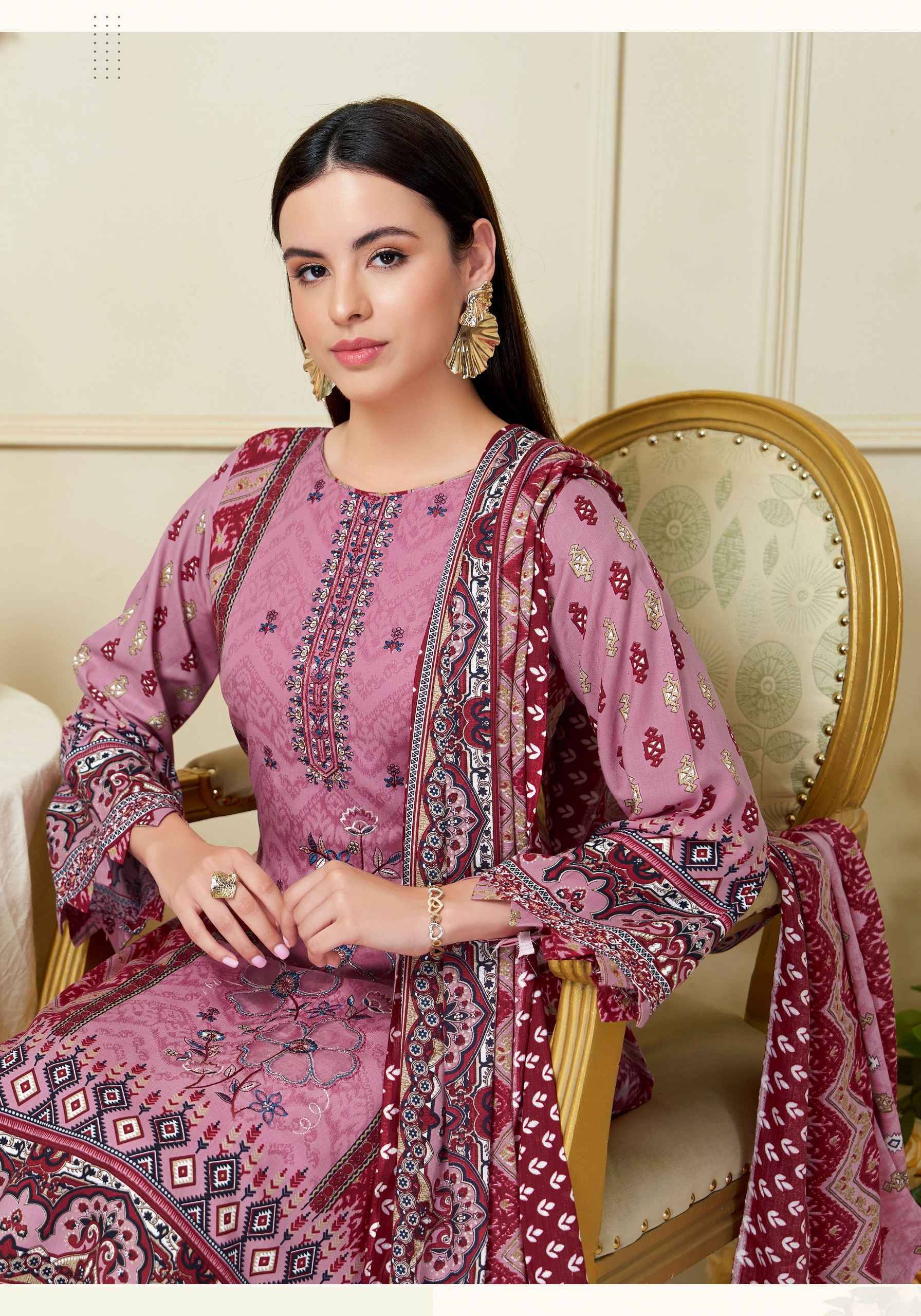 Harshit Fashion Lime Light Premium Viscose Reyon Dress Material (6 pcs Catalogue)