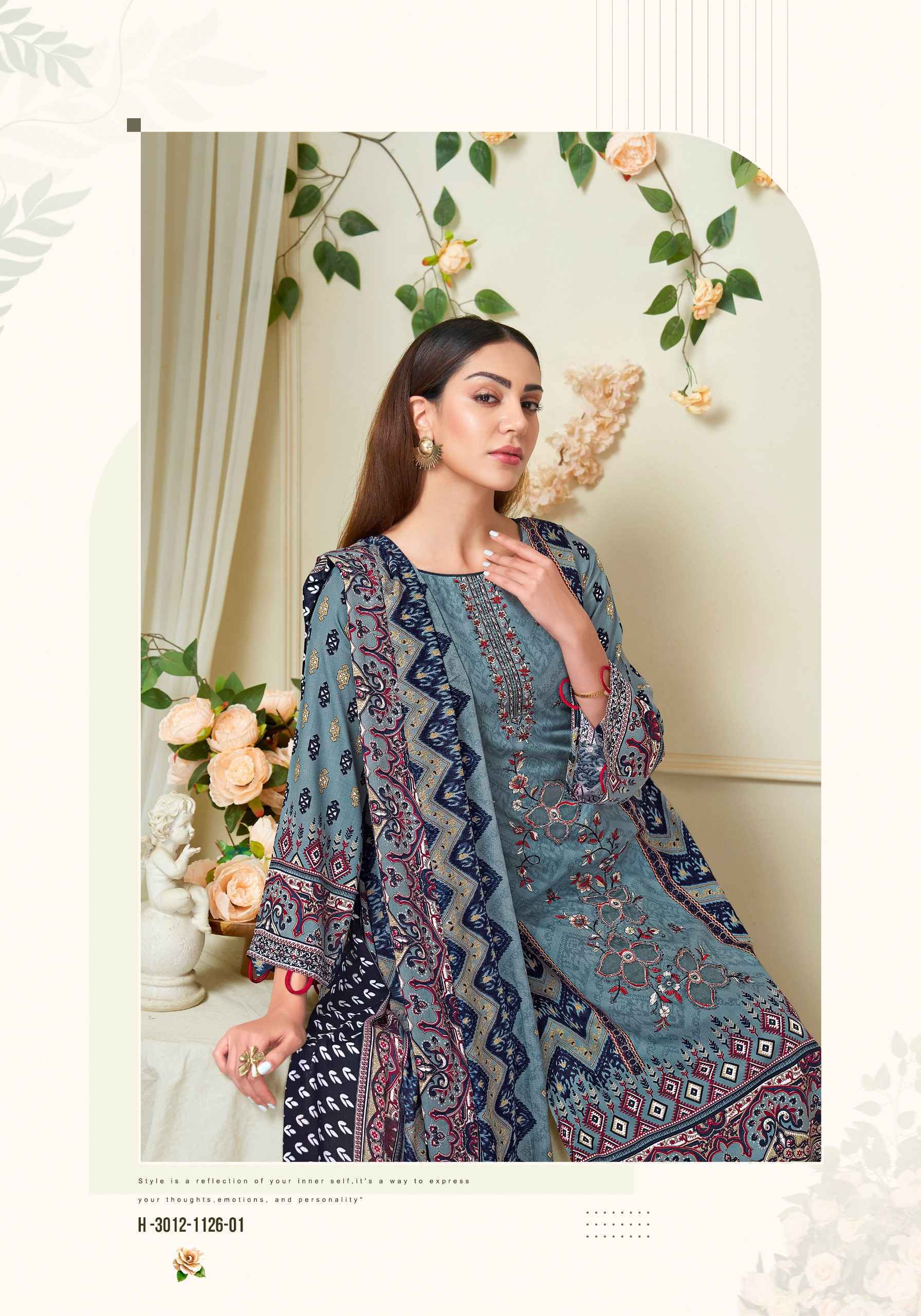 Harshit Fashion Lime Light Premium Viscose Reyon Dress Material (6 pcs Catalogue)