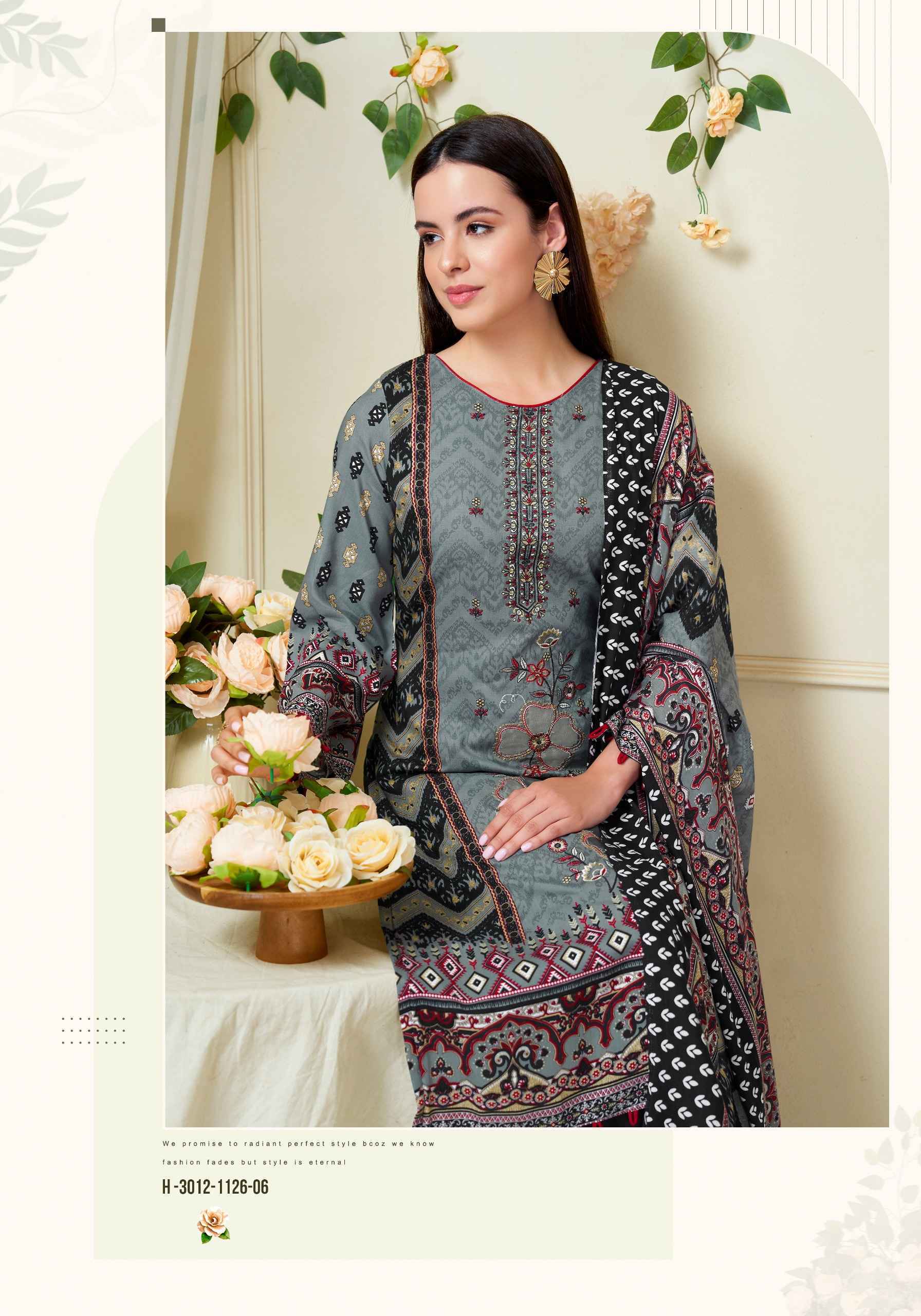 Harshit Fashion Lime Light Premium Viscose Reyon Dress Material (6 pcs Catalogue)