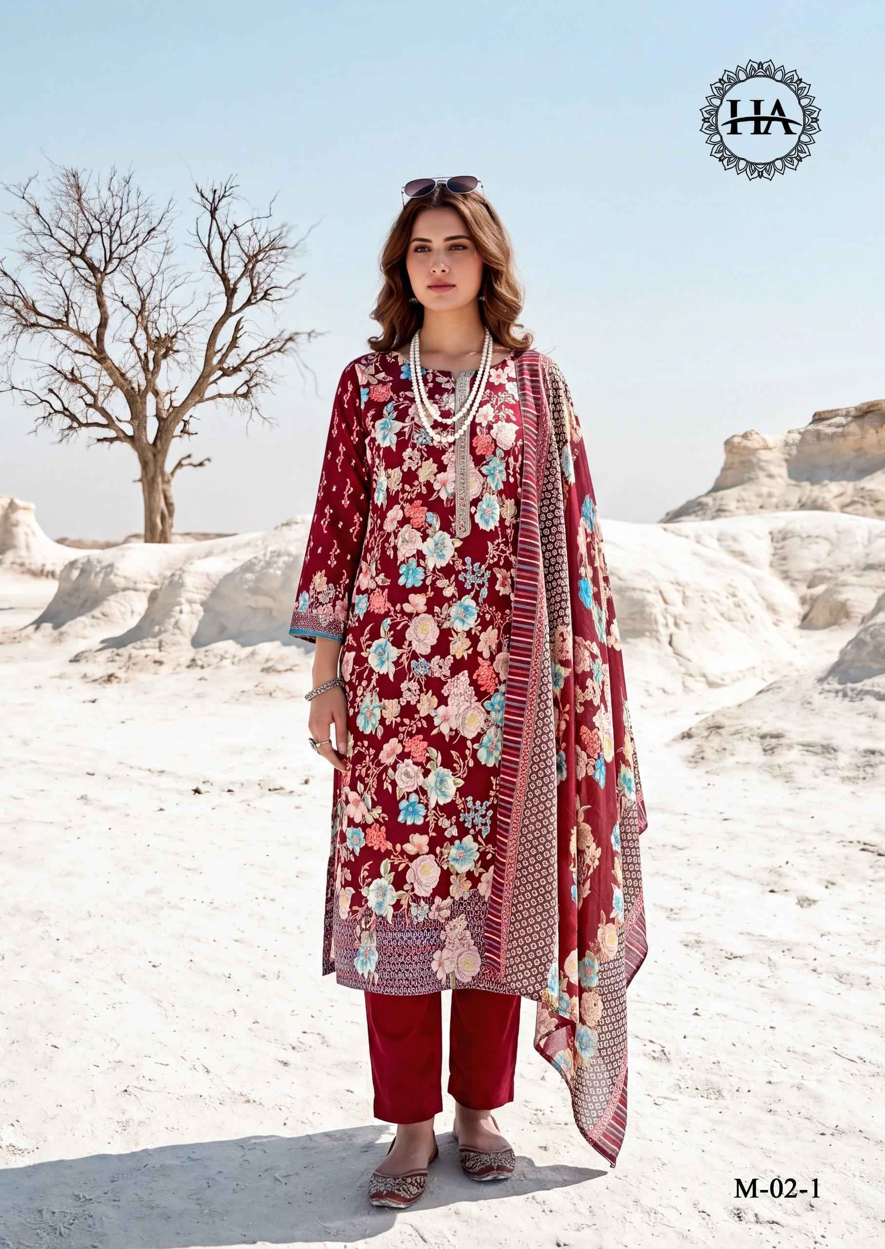 Harshit Fashion Lumina Zam Dress Material (6 pcs Catalogue)