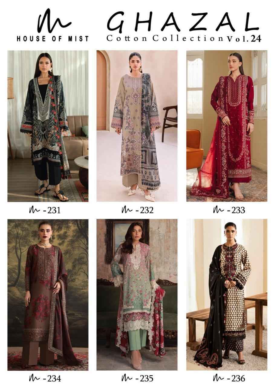 House Of Mist Ghazal Cotton Collection Vol-24 Cotton Dress Material (6 pcs Catalogue)