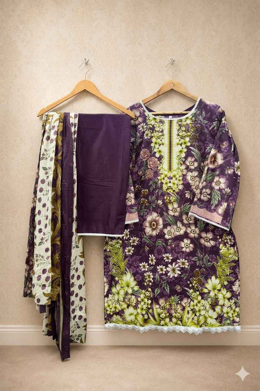 Jade Bin Saeed Heavy Luxury Vol-19 Readymade Cotton Dress (6 pcs Catalogue)
