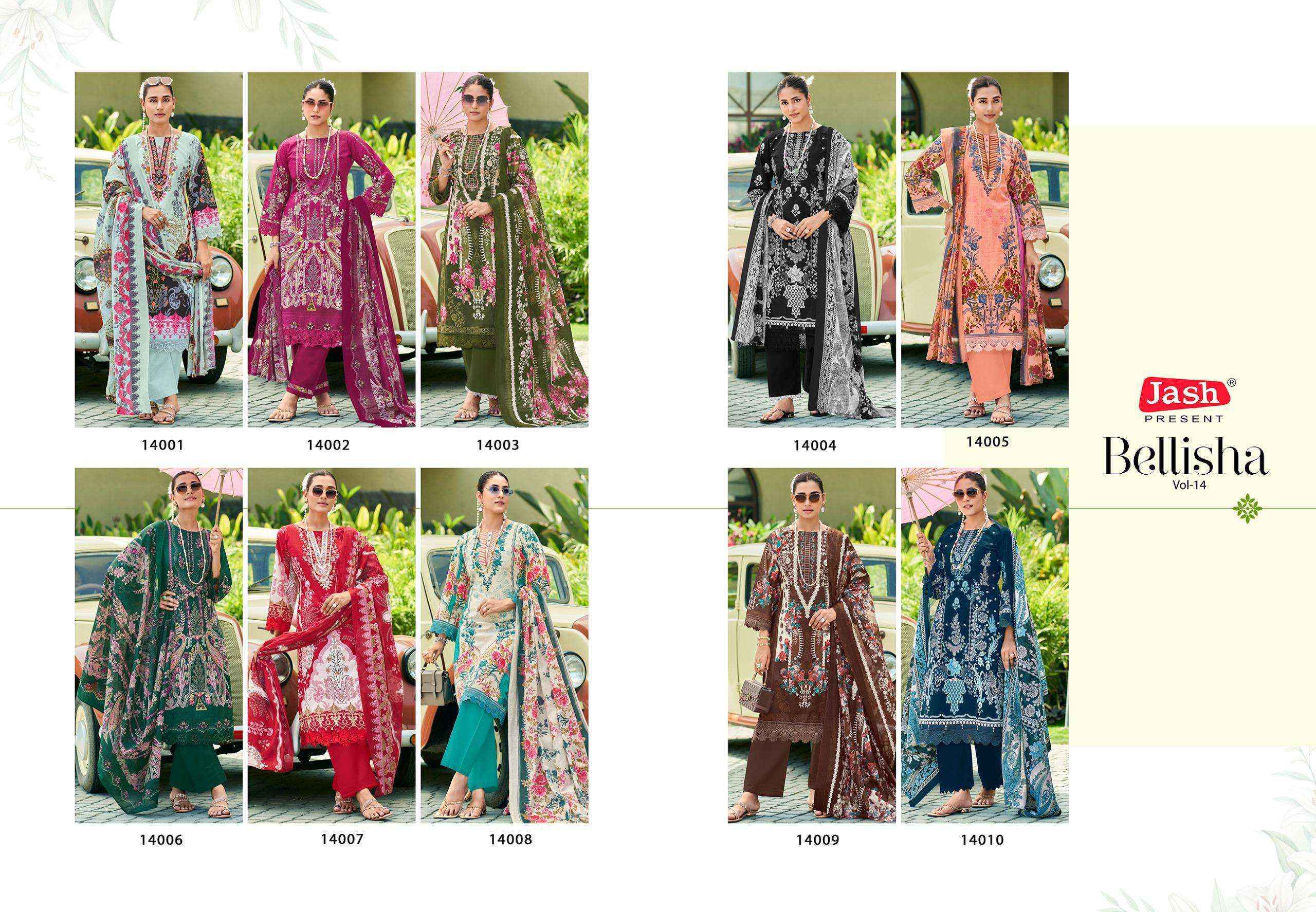 Jash Bellisha Vol-14 Cotton Dress Material (10 pcs Catalogue)