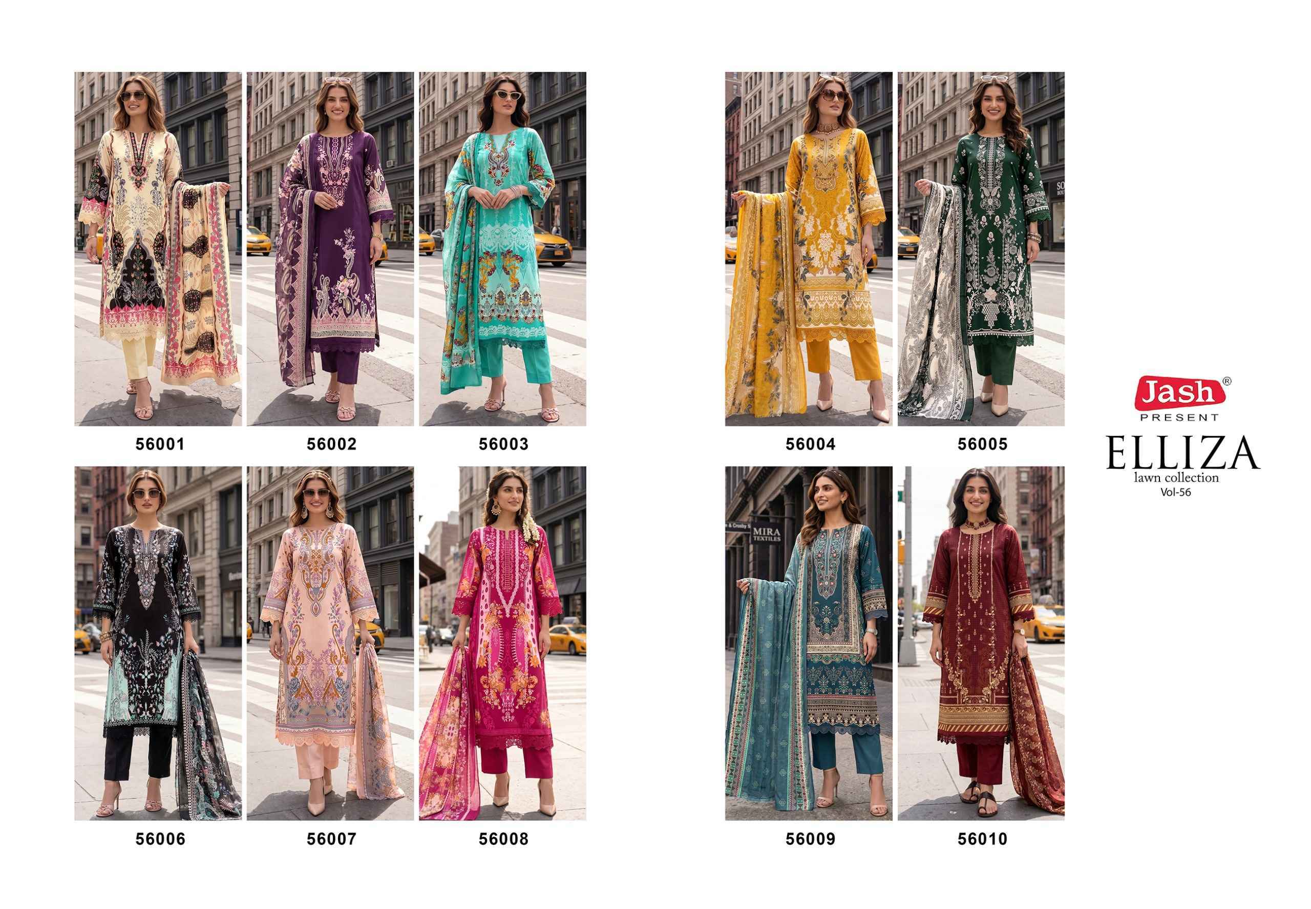 Jash Elliza Vol-56 Cotton Dress Material (10 pcs Catalogue)
