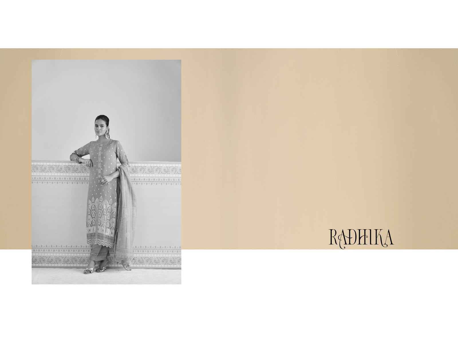 Jay Vijay Radhika-3267 Organza Jacquard Dress Material (4 pcs Catalogue)