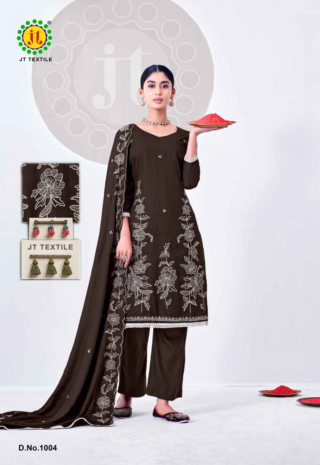 Jt Alina Vol-2 Rayon Dress Material (5 pcs Catalogue)