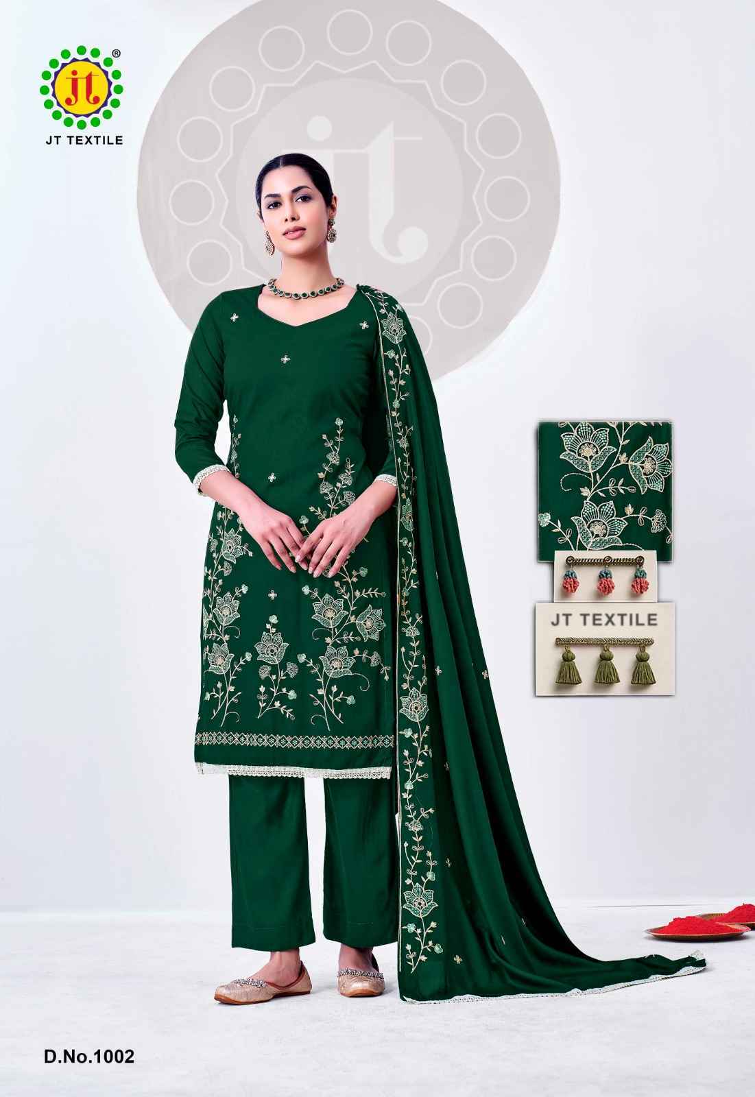 Jt Alina Vol-2 Rayon Dress Material (5 pcs Catalogue)
