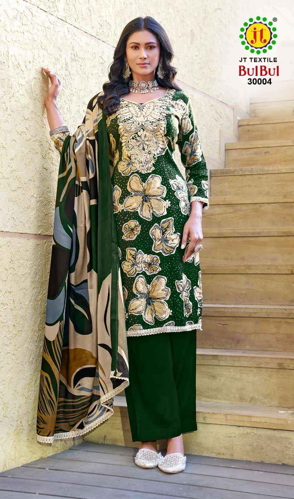 Jt Bulbul Vol-30 Rayon Dress Material (5 pcs Catalogue)