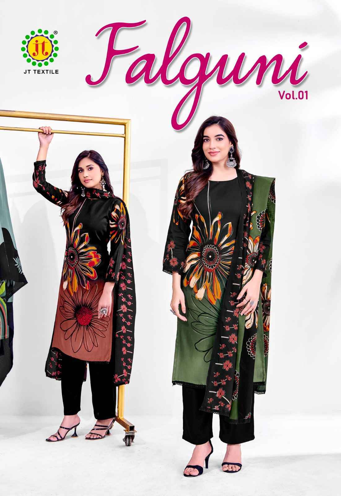 Jt Falguni Rayon Dress Material (5 pcs Catalogue)