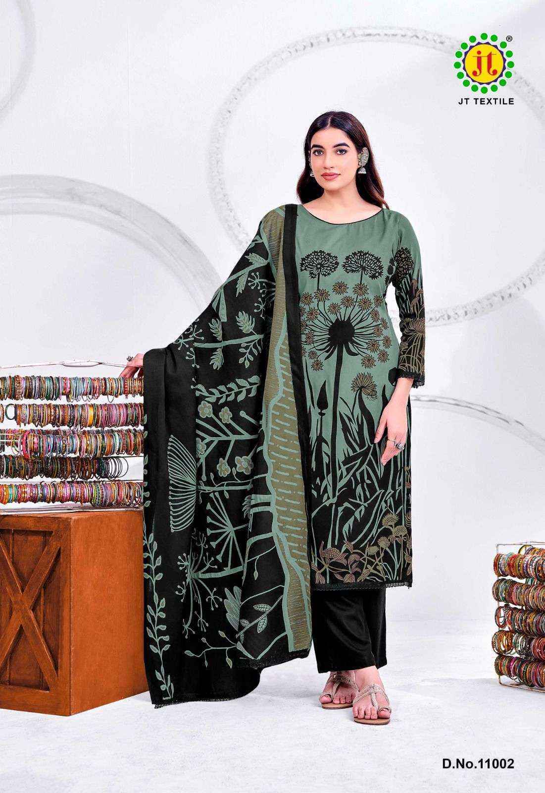Jt Nigaar Vol-11 Rayon Dress Material (5 pcs Catalogue)