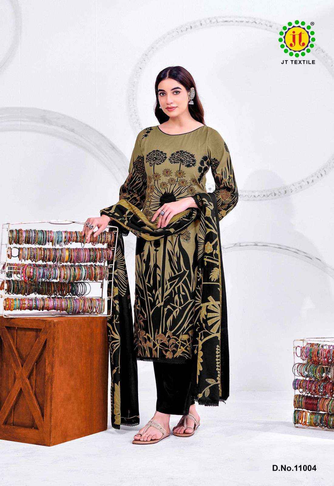Jt Nigaar Vol-11 Rayon Dress Material (5 pcs Catalogue)