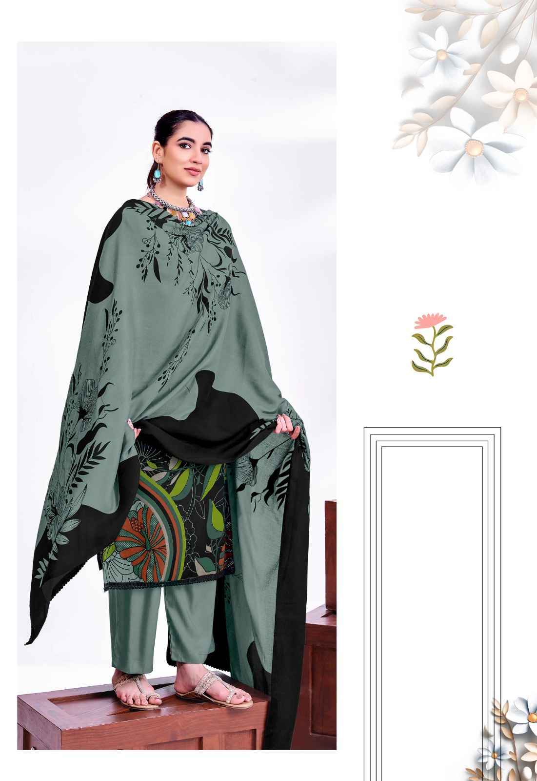 Jt Nigaar Vol-12 Rayon Dress Material (5 pcs Catalogue)
