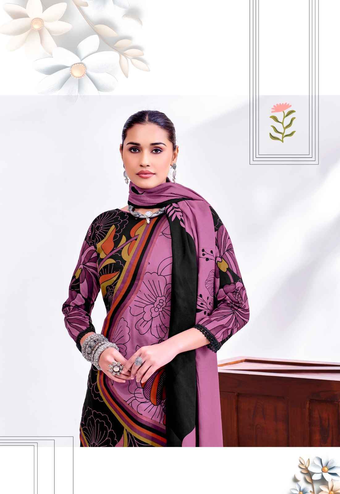 Jt Nigaar Vol-12 Rayon Dress Material (5 pcs Catalogue)