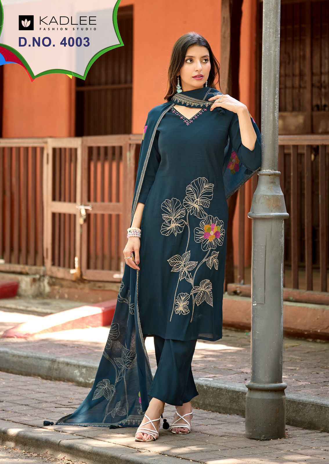 Kadlee Raahi Roman Silk Readymade Suit (6 pcs Catalogue)