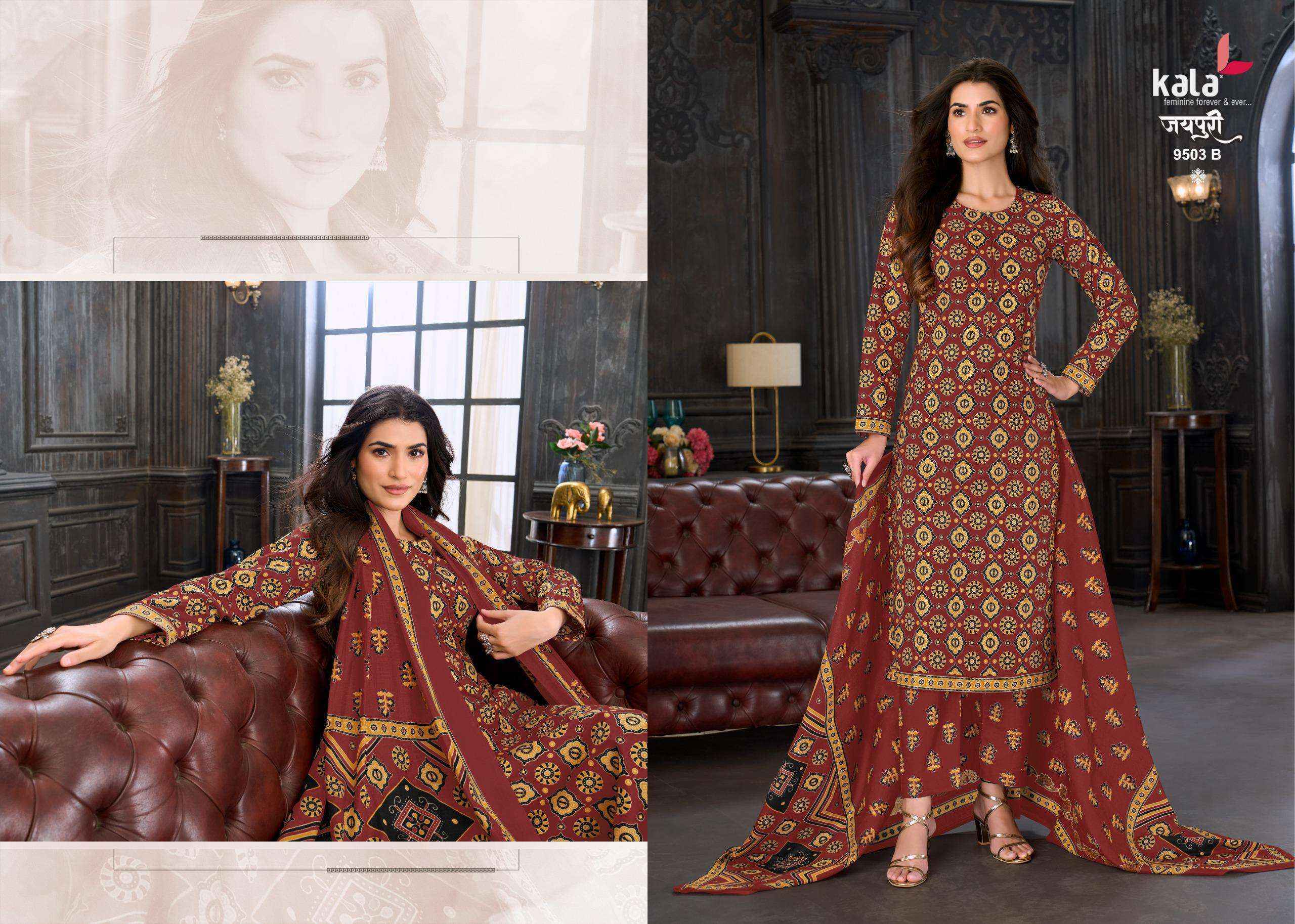 Kala Jaipuri Vol-10 Cotton Dress Material (12 Pc Catalogue)