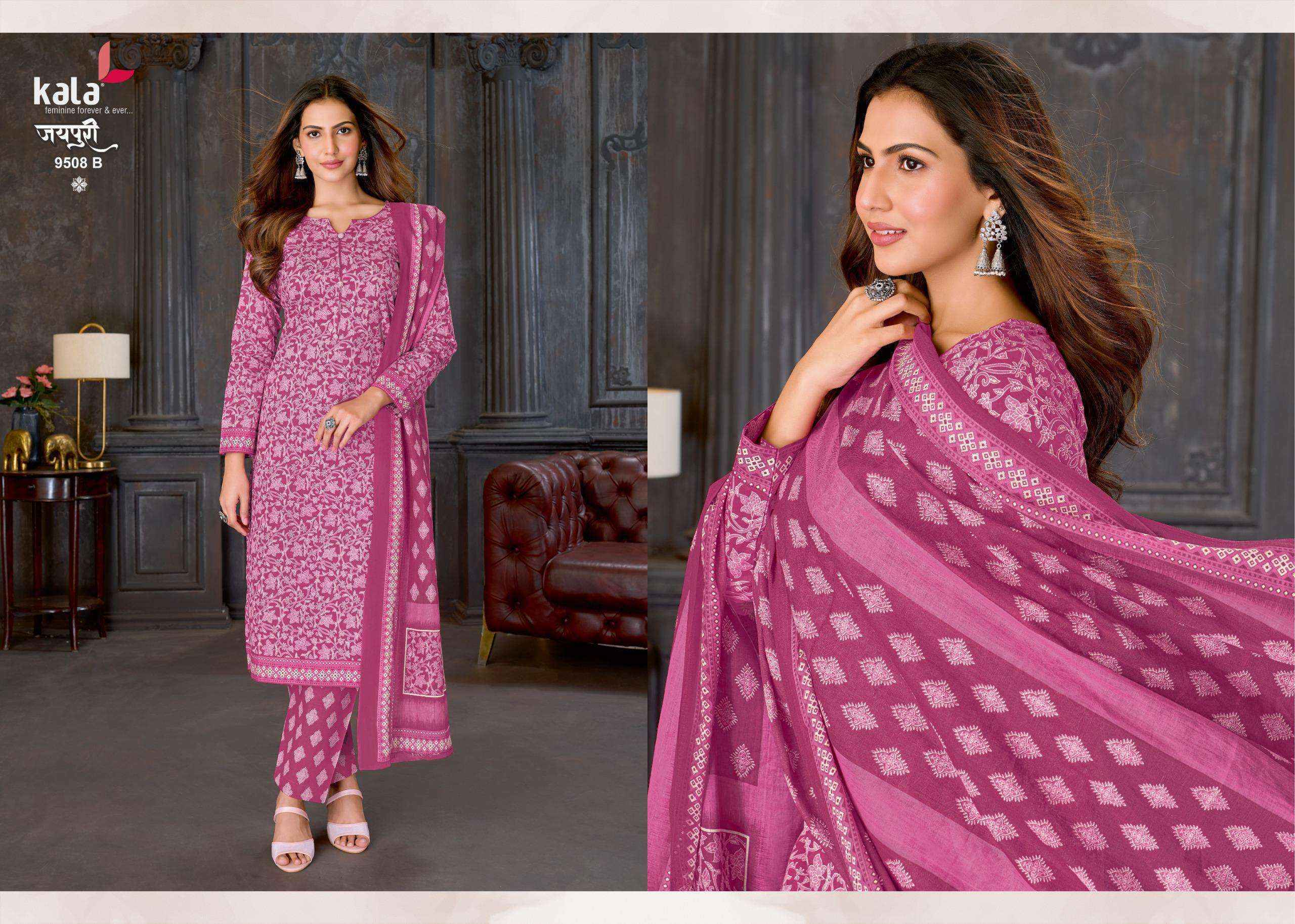 Kala Jaipuri Vol-10 Cotton Dress Material (12 Pc Catalogue)