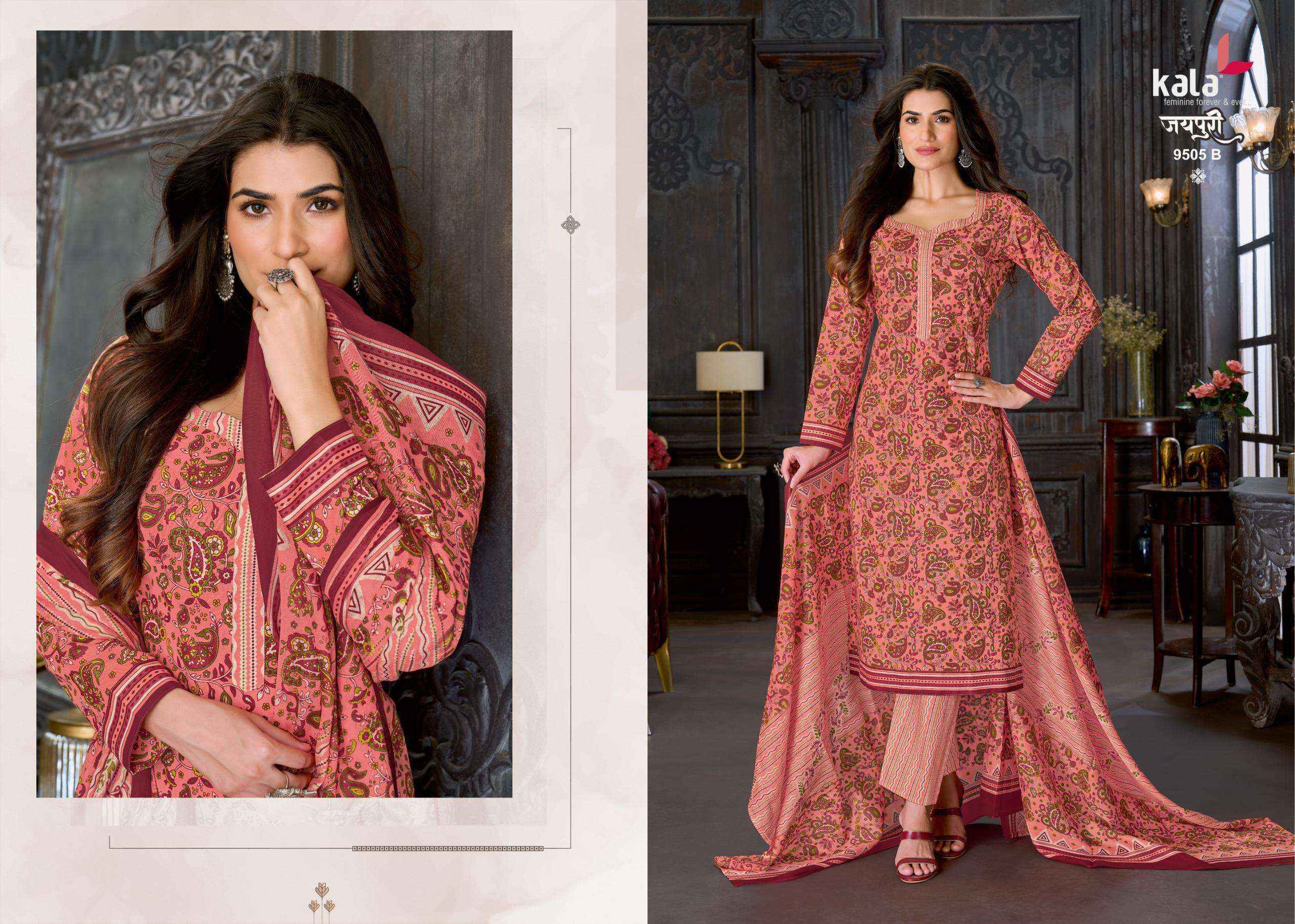 Kala Jaipuri Vol-10 Cotton Dress Material (12 Pc Catalogue)