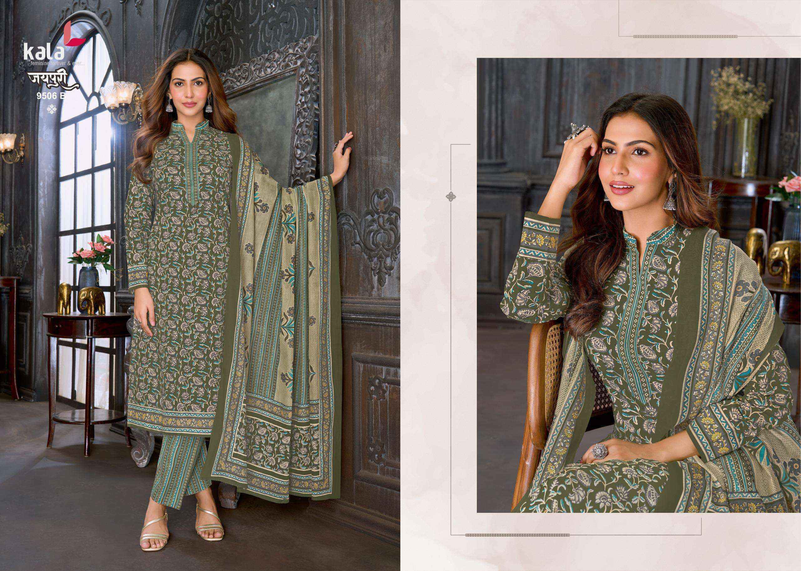 Kala Jaipuri Vol-10 Cotton Dress Material (12 Pc Catalogue)