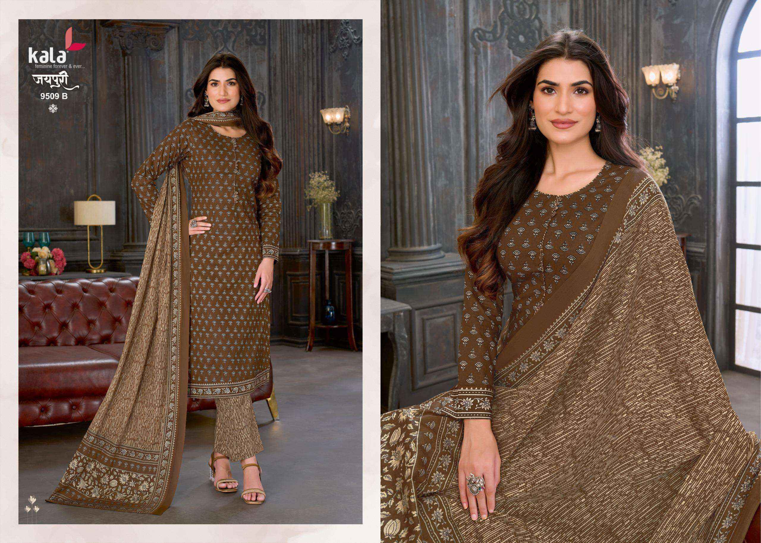 Kala Jaipuri Vol-10 Cotton Dress Material (12 Pc Catalogue)