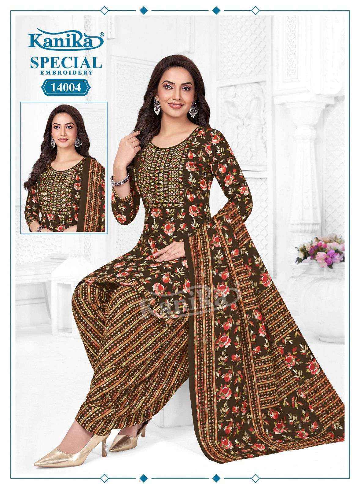 Kanika Special Embroidery Vol-14 Cotton Readymade Suit (12 pcs Catalogue)