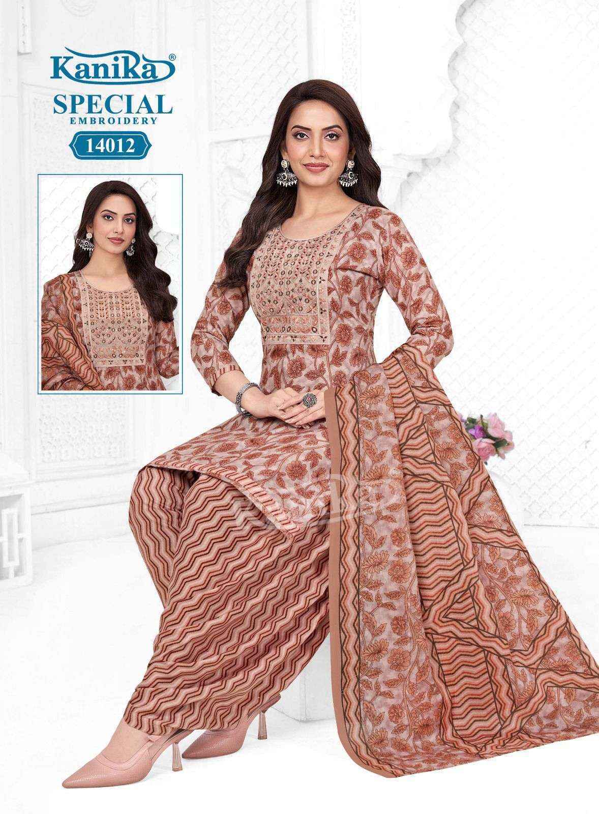 Kanika Special Embroidery Vol-14 Cotton Readymade Suit (12 pcs Catalogue)