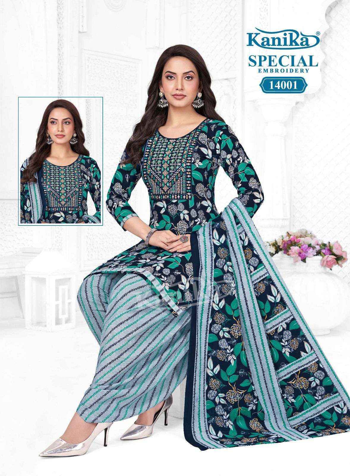 Kanika Special Embroidery Vol-14 Cotton Readymade Suit (12 pcs Catalogue)