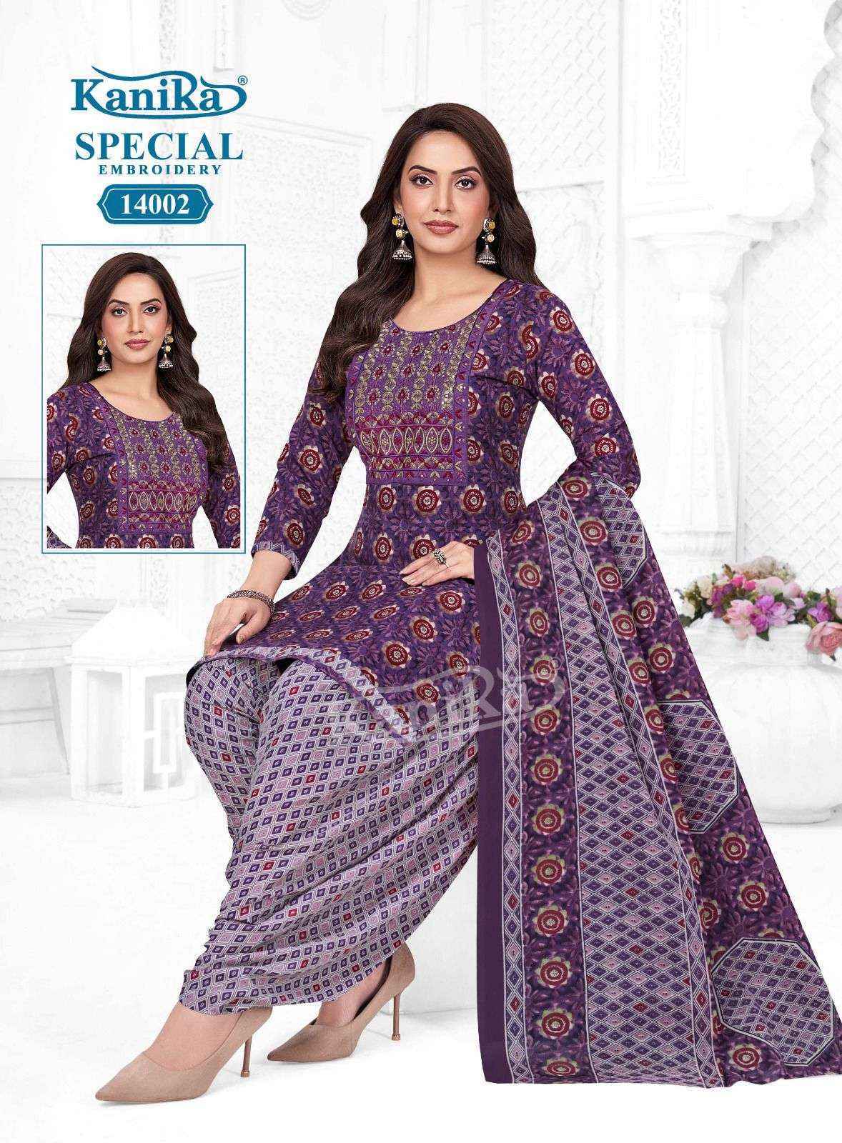 Kanika Special Embroidery Vol-14 Cotton Readymade Suit (12 pcs Catalogue)