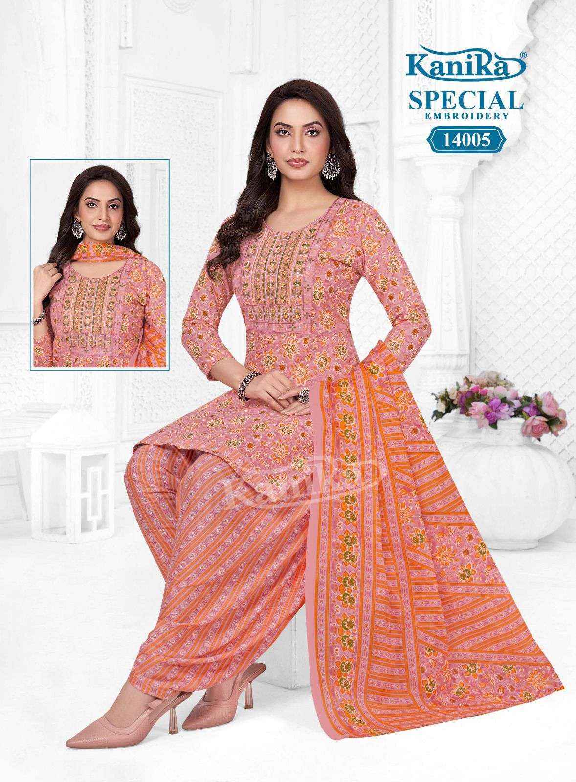 Kanika Special Embroidery Vol-14 Cotton Readymade Suit (12 pcs Catalogue)