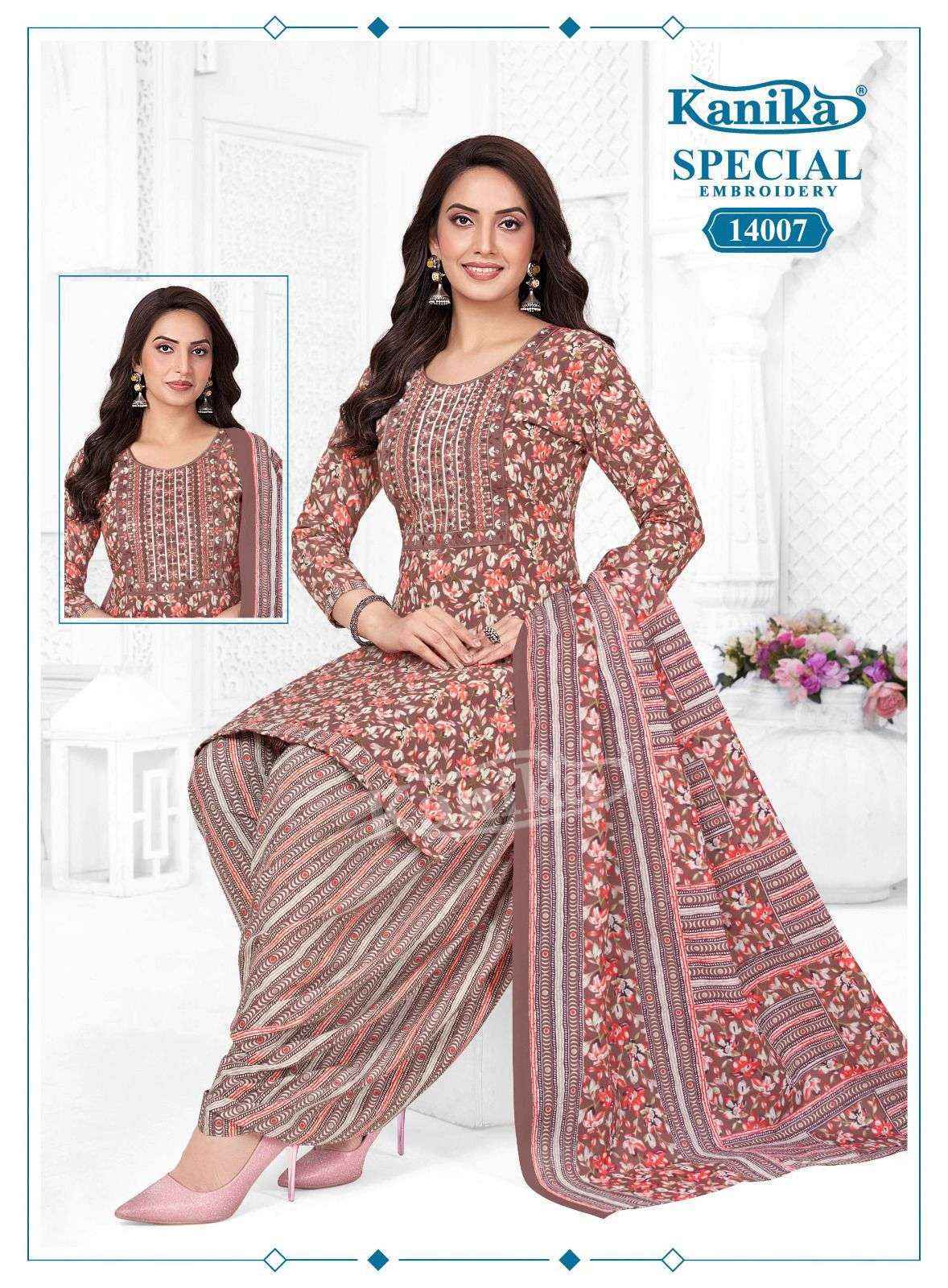 Kanika Special Embroidery Vol-14 Cotton Readymade Suit (12 pcs Catalogue)