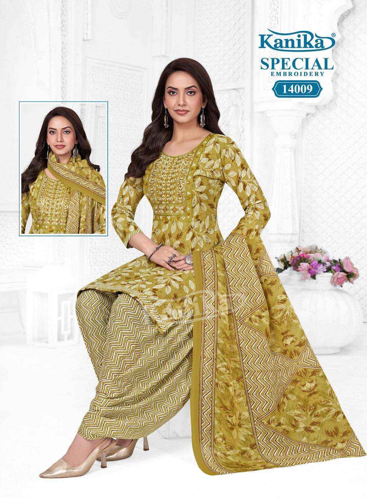 Kanika Special Embroidery Vol-14 Cotton Readymade Suit (12 pcs Catalogue)