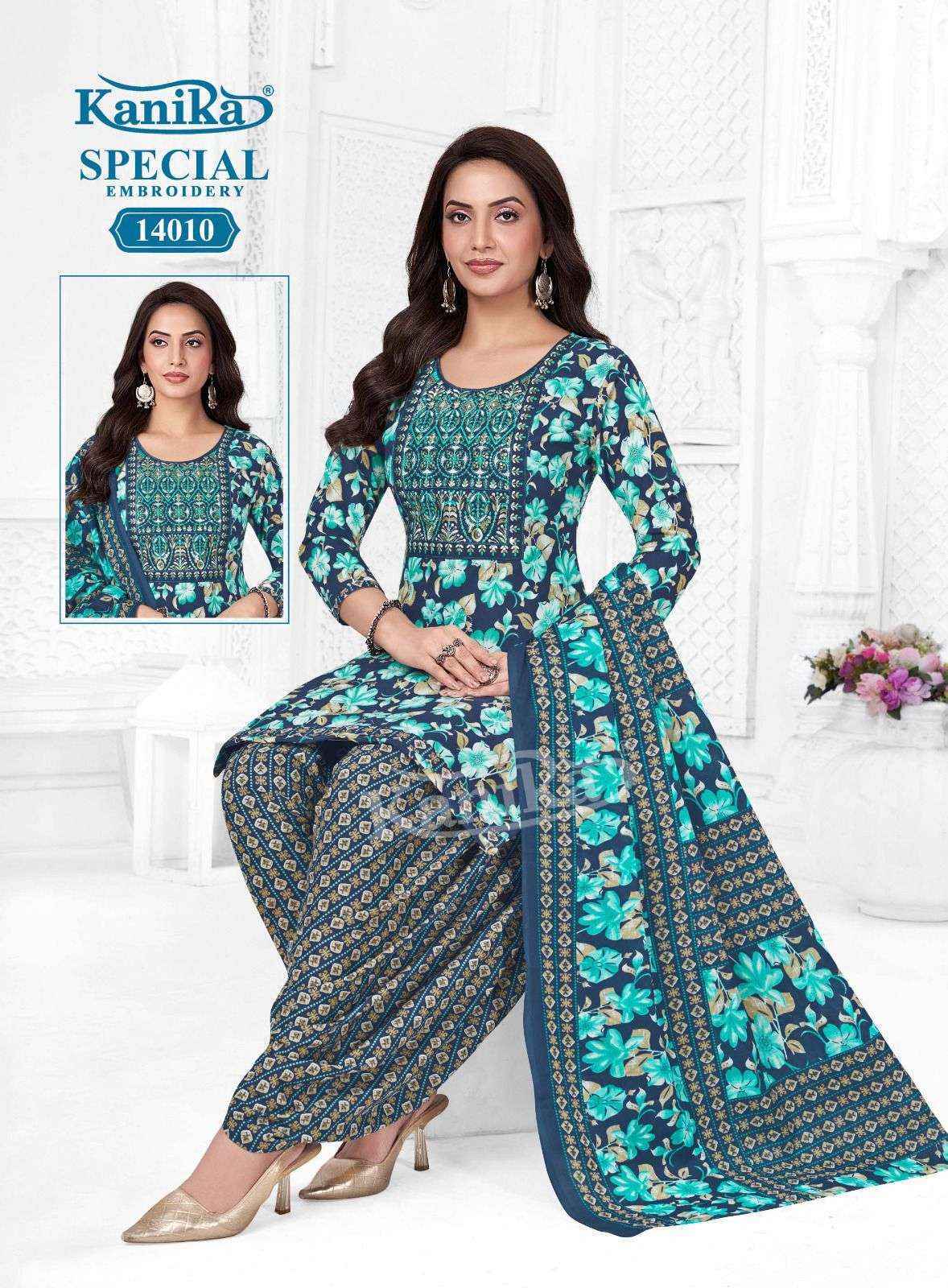 Kanika Special Embroidery Vol-14 Cotton Readymade Suit (12 pcs Catalogue)