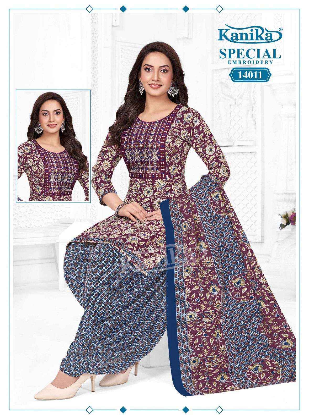 Kanika Special Embroidery Vol-14 Cotton Readymade Suit (12 pcs Catalogue)