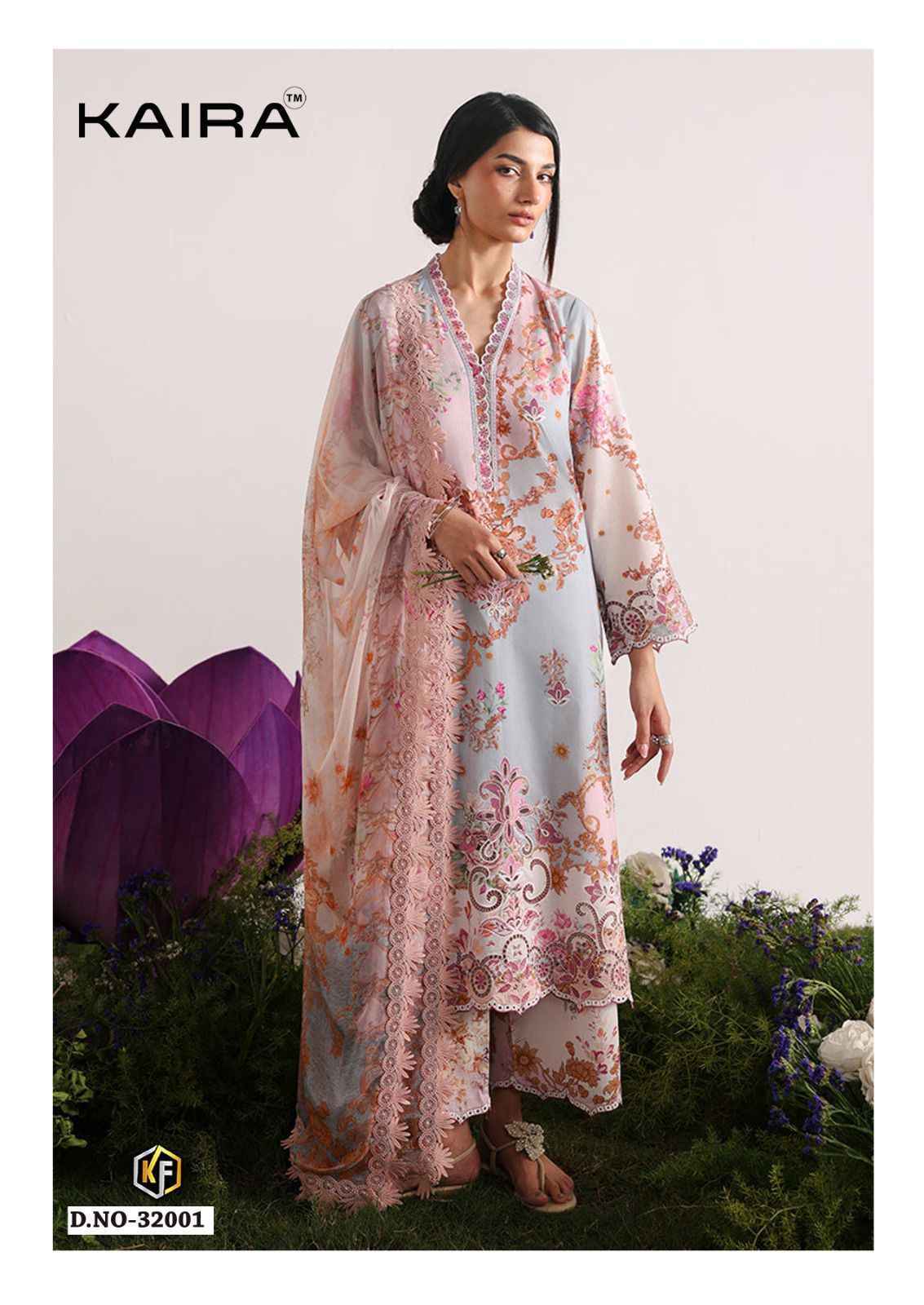 Keval Fab Kaira Vol-32 Lawn Cotton Dress Material (6 pcs Catalogue)