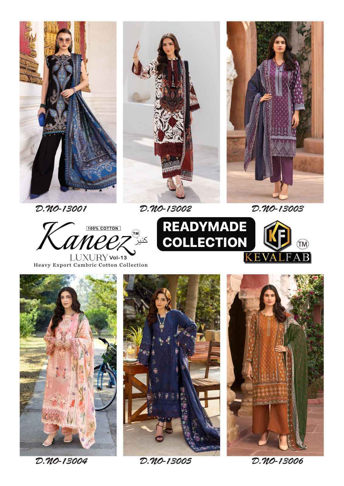 Keval Fab Kaneez Vol-13 Readymade Cotton Dress (6 pcs Catalogue)
