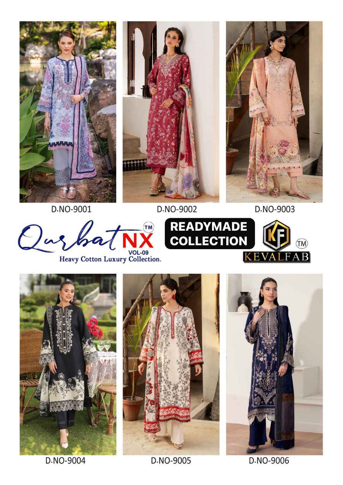 Keval Fab Qurbat Nx Vol-9 Readymade Cotton Dress (6 pc Cataloge)