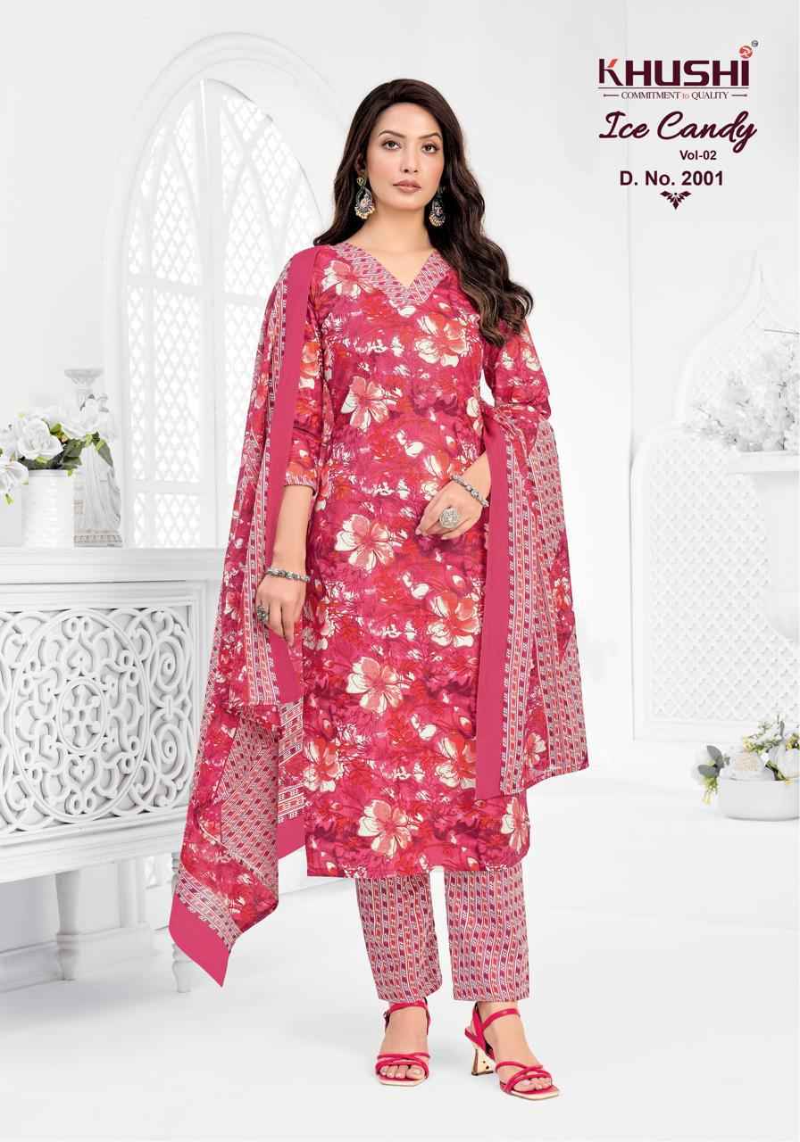 Khushi Ice Candy Vol-2 Cotton Dress Material (12 pcs Catalogue)