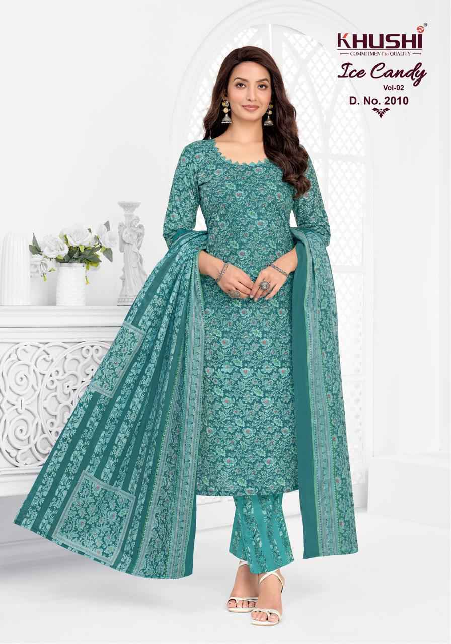 Khushi Ice Candy Vol-2 Cotton Dress Material (12 pcs Catalogue)