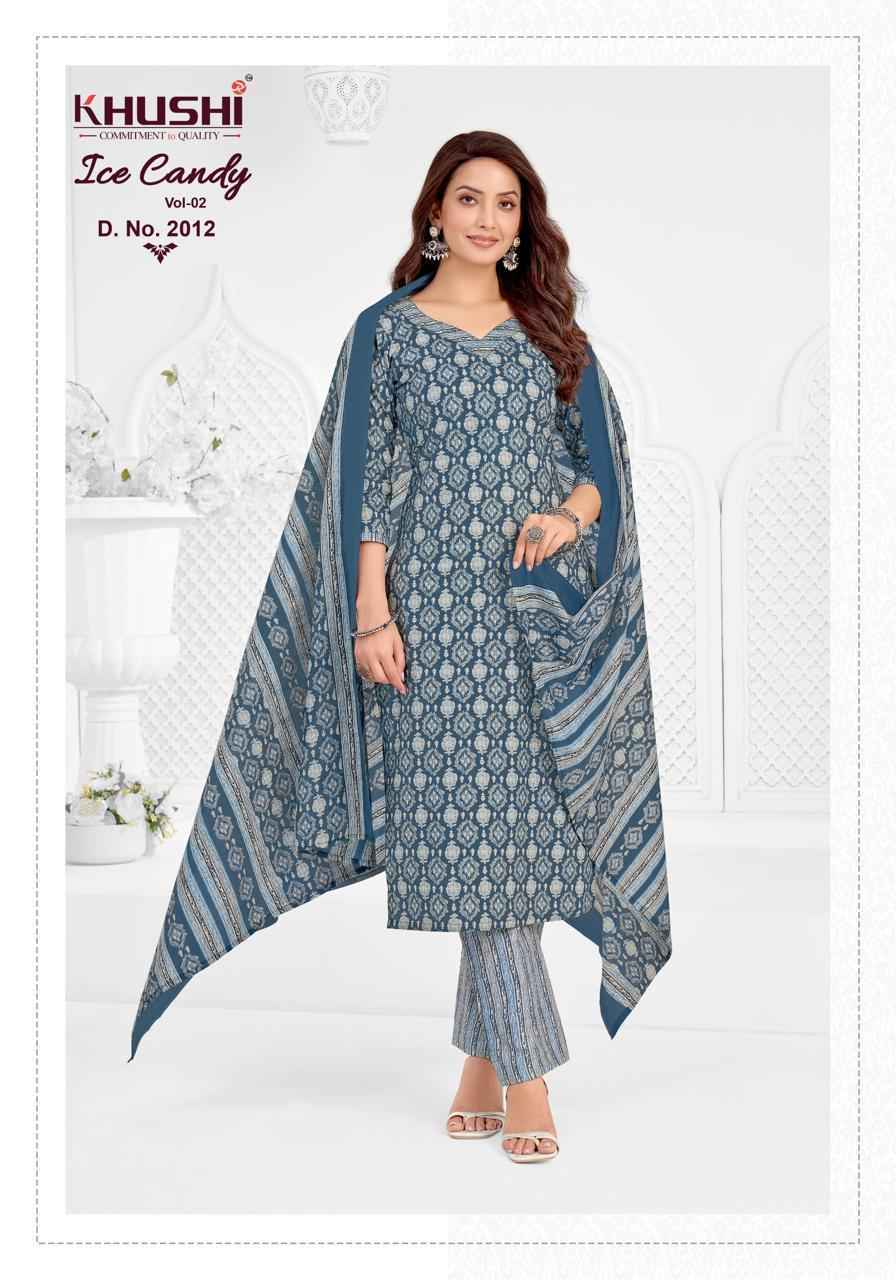Khushi Ice Candy Vol-2 Cotton Dress Material (12 pcs Catalogue)