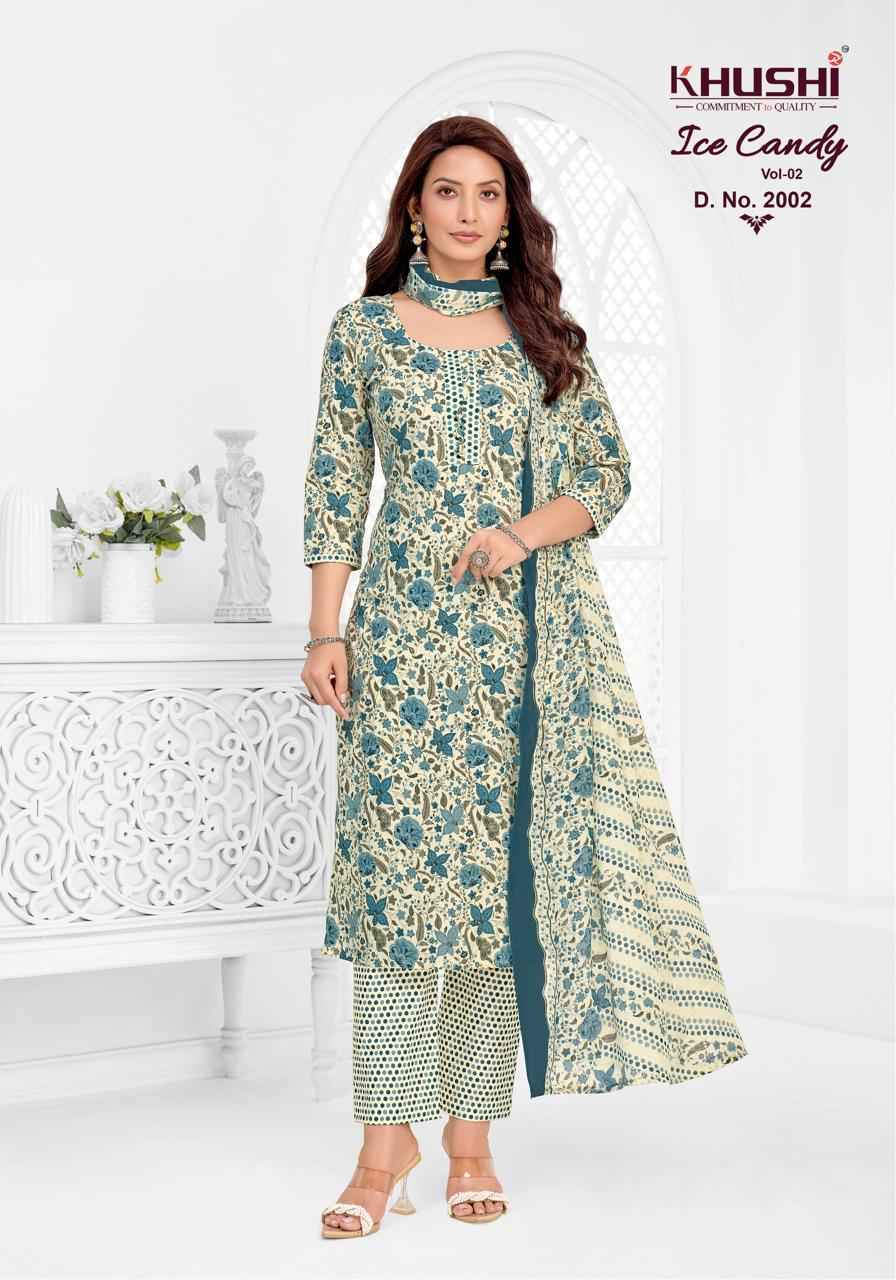 Khushi Ice Candy Vol-2 Cotton Dress Material (12 pcs Catalogue)